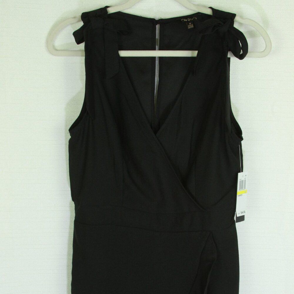 City Studio Elegant Romper Outfit  One-Piece Black  Ruffles Bow